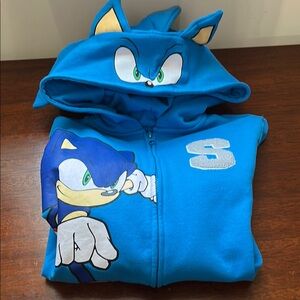 Sonic the Hedgehog Blue Character Design Hoodie Sweatshirt